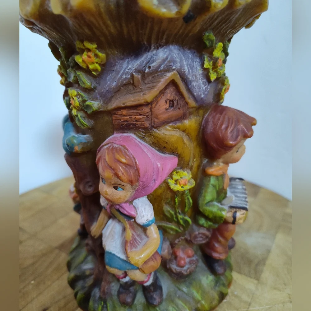 West Germany Candle Gunter Kerzen Hand Carved And Painted Stunning Unused 1950's